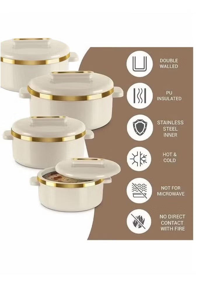 ميلتون طقم حافظات طعام حرارية – 4 قطع بأحجام 500، 1000، 1500، و2500 مل | يحافظ على الطعام ساخنًا ولذيذًا دائمًا - Image 2